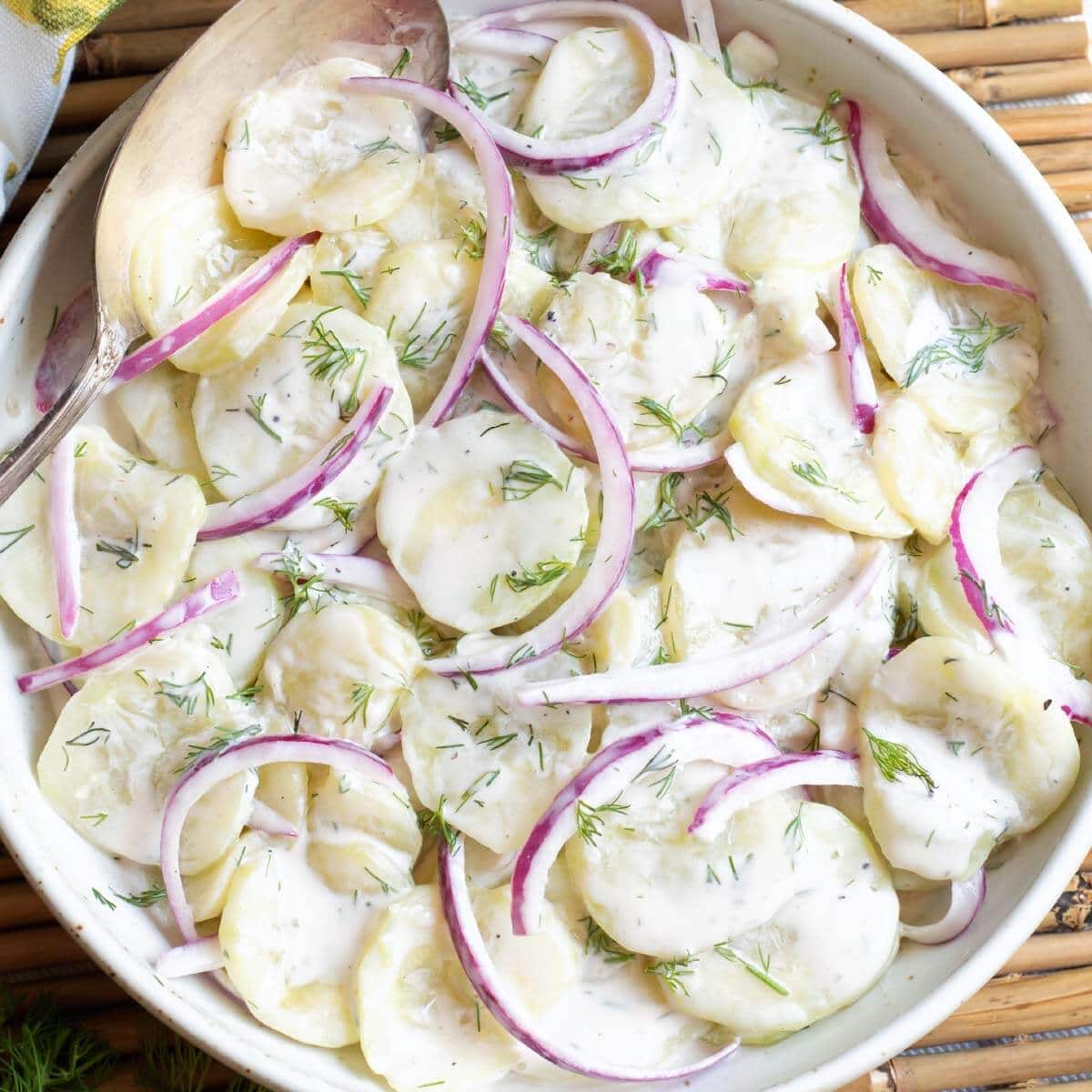 Minute Creamy Cucumber Dill Salad: Healthy & Refreshing Side